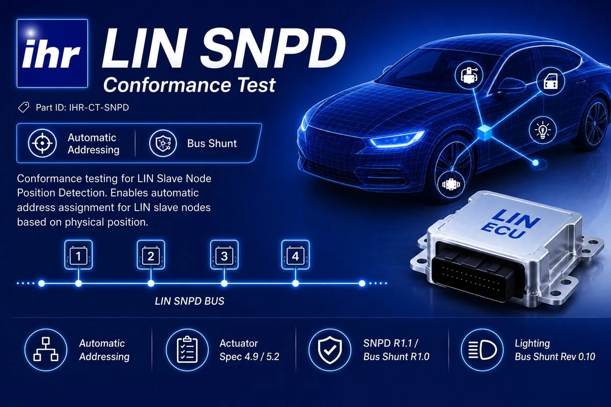 LIN SNPD 試験(自動アドレス割当)(IHR GmbH)の製品画像