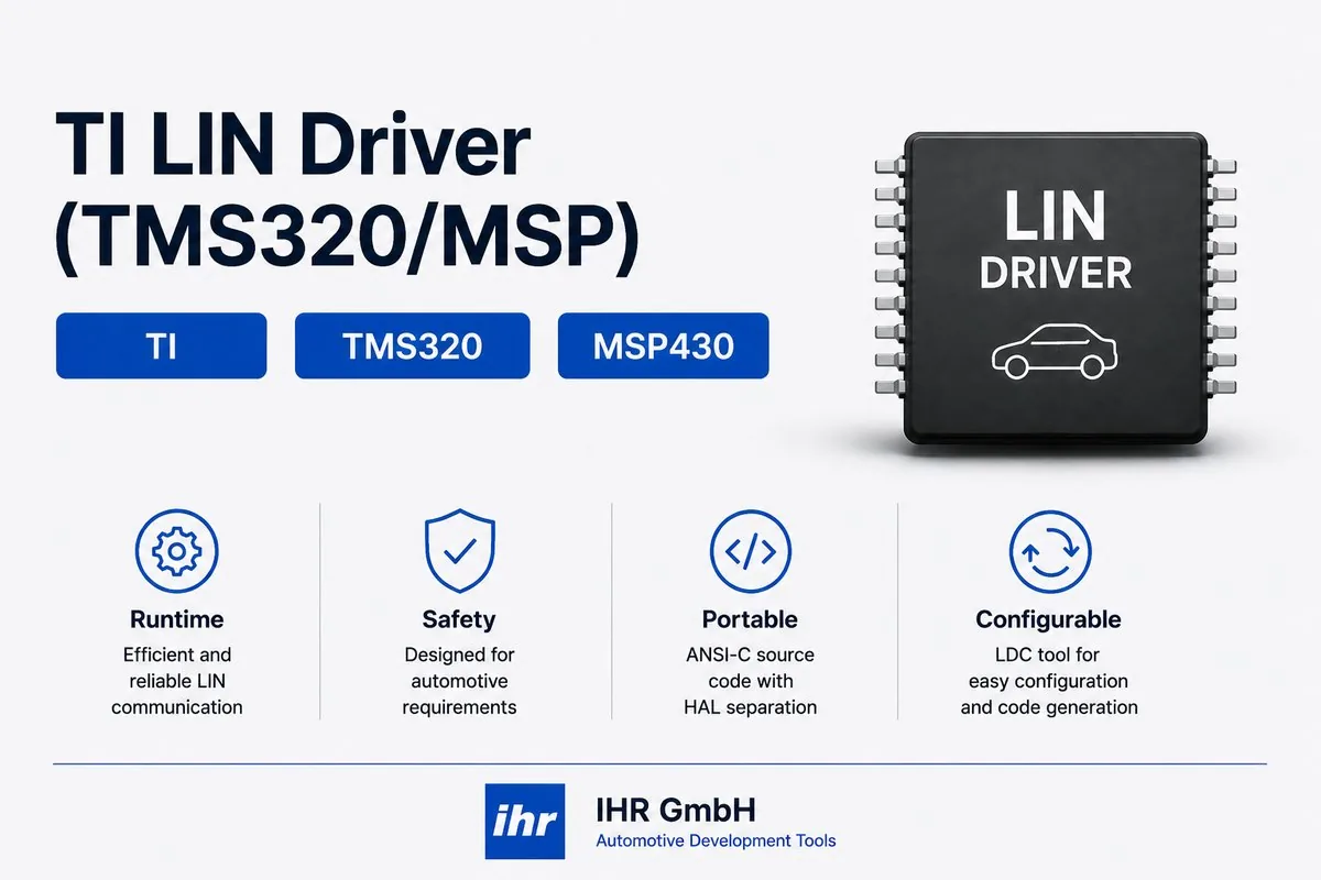 TI LIN Driver (TMS320/MSP)(IHR GmbH)の製品画像