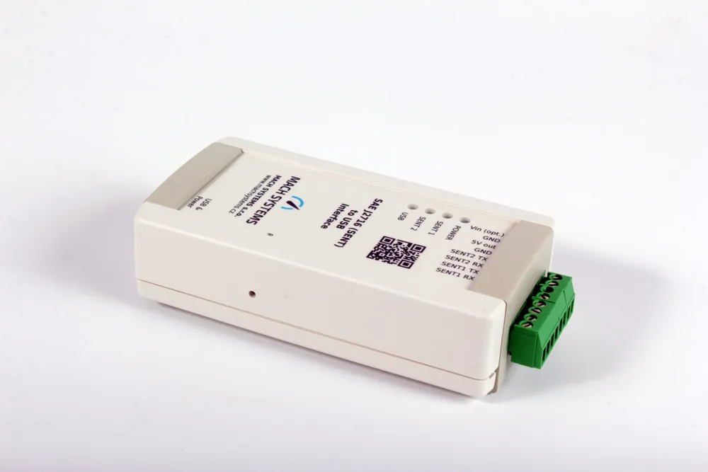端子台 — Vin(opt.)/GND/5V out/GND/SENT2 TX・RX/SENT1 TX・RX