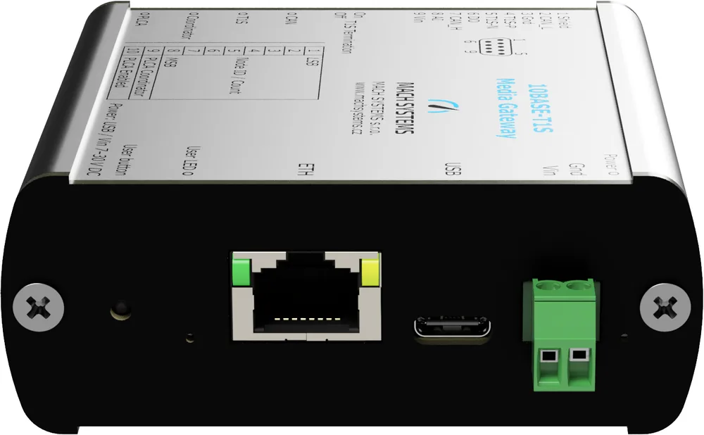 ETH（RJ-45）・USB・電源端子側