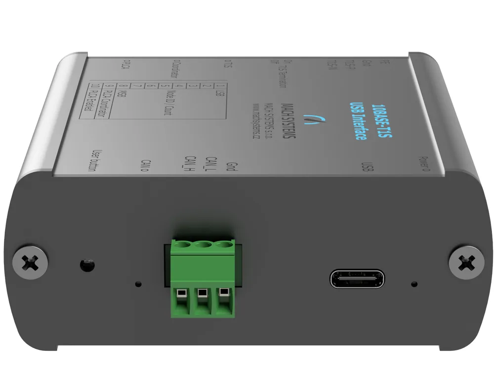 CAN(/FD)端子台(Gnd/CAN_L/CAN_H)とUSB-C側