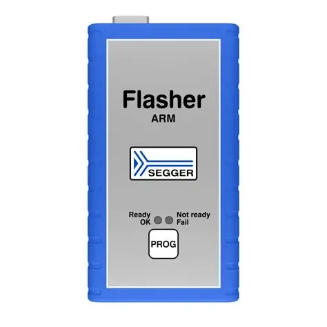 Flasher ARM 前面(表示・PROGボタン)
